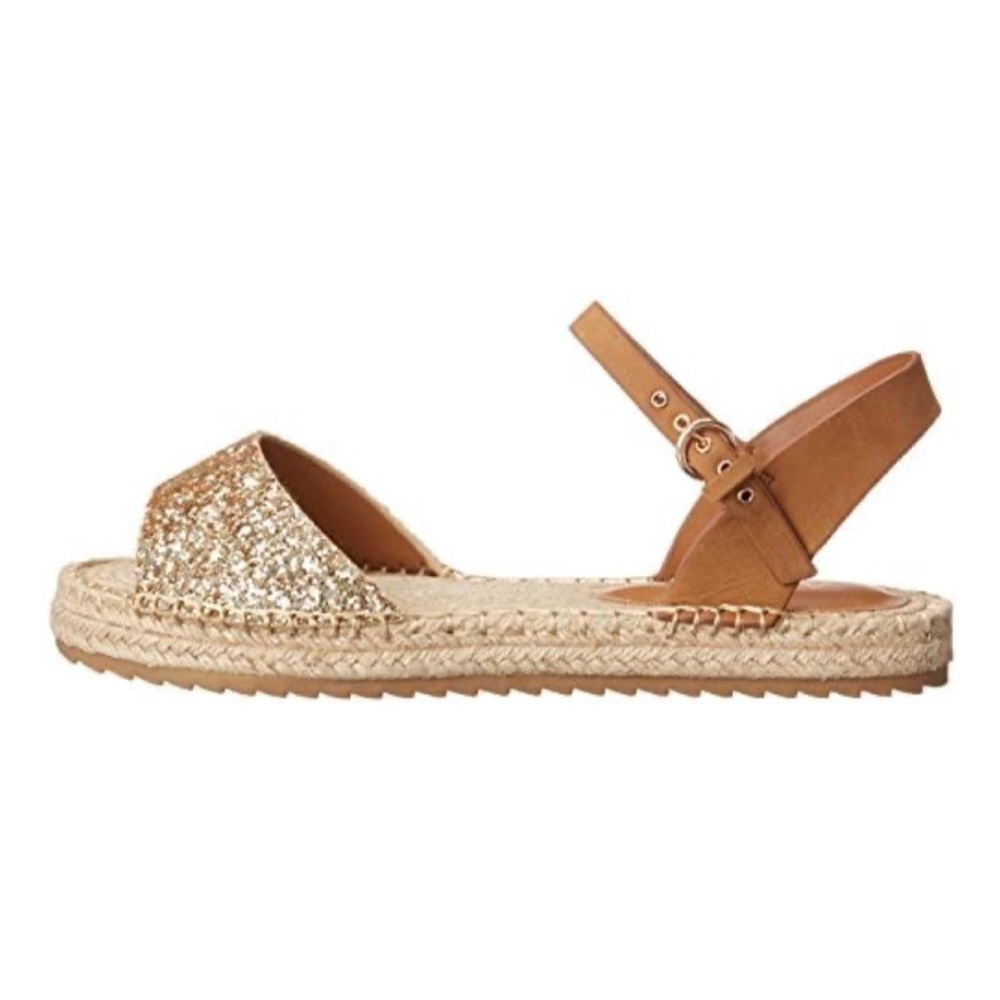 🎉Gold Glittery Espadrille Sandals 🎉 - Picture 3 of 15